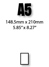 A5 representative image giving dimensions