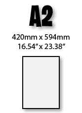 A2 representative image giving dimensions